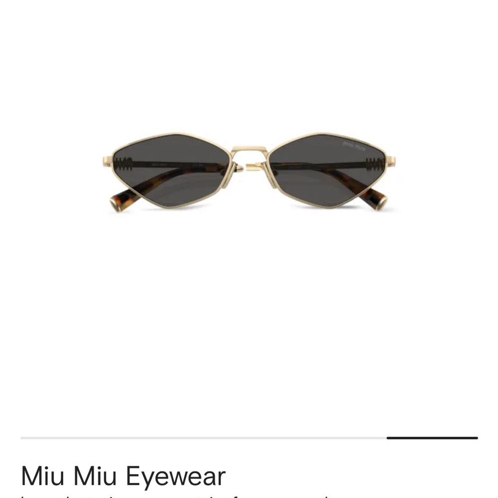 Miu Miu Elegant Gold Frame Sunglasses